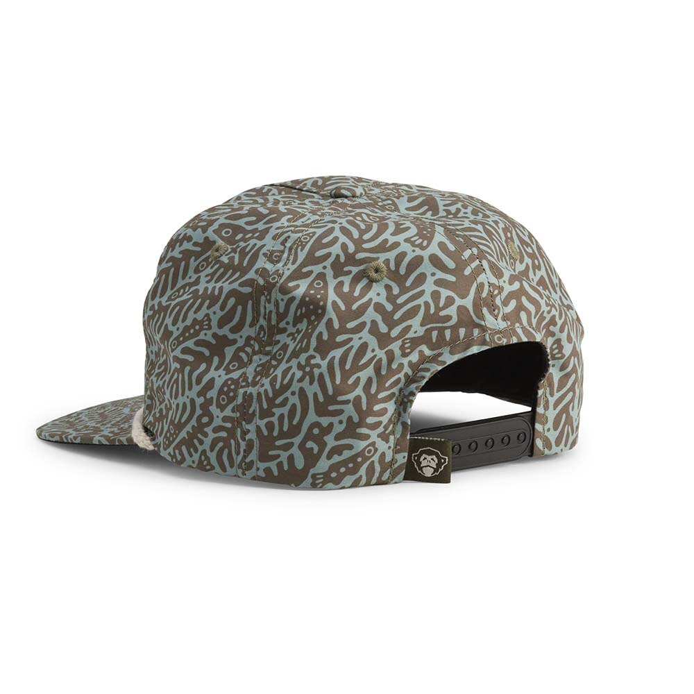 Howler Brothers Ecosytem Unstructured Snapback Hat in Granite Green and Teak